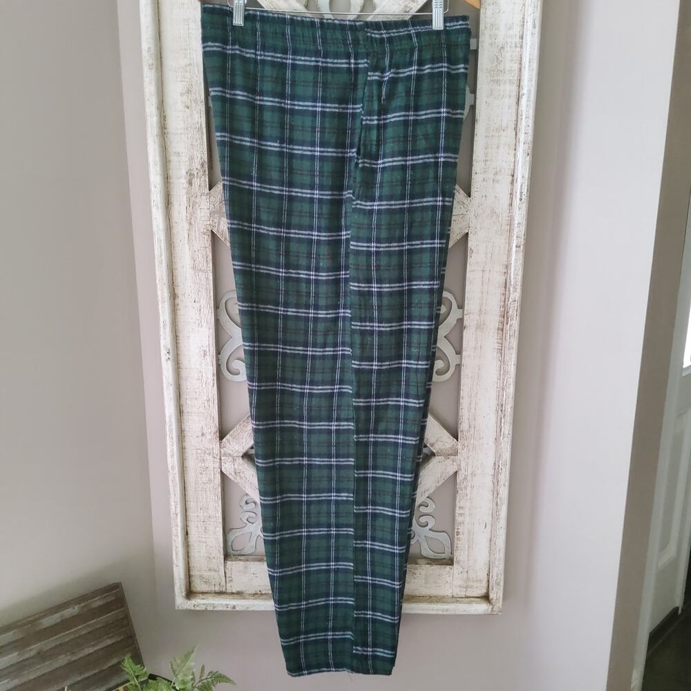 Architect Men's Lightweight Flannel Sleep Pants Athleisure Pajama n Green Plaid